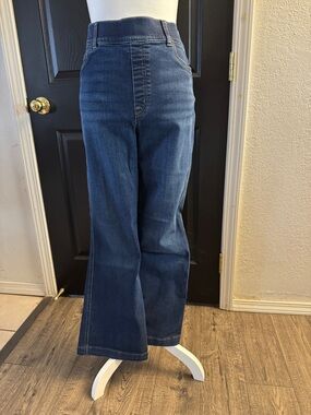 Spanx High-Waist Dark Blue Wide-Leg Women’s Jeans